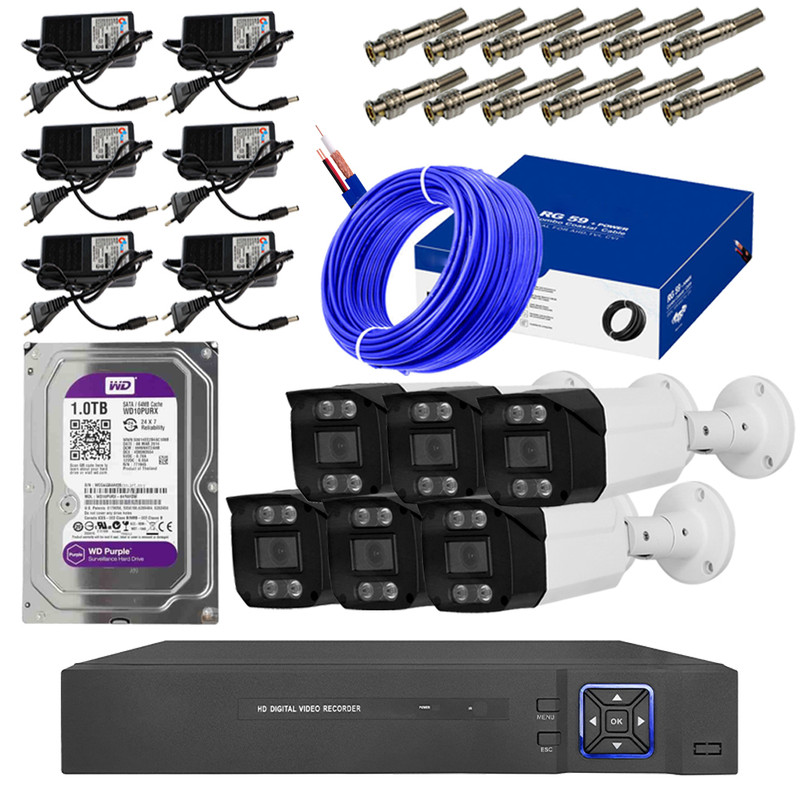 پکیج دوربین مداربسته 6دوربین