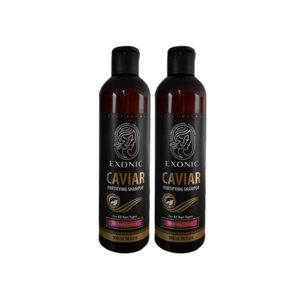 شامپو تقویت کننده مو اکسونیک مدل خاویار حجم 300 میلی لیتر مجموعه 2 عددی