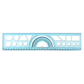 خط کش 30 سانتی متر مدل شابلون دار طرح نقاله کد 007