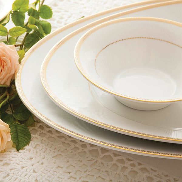 سرویس غذاخوری 108 پارچه چینی زرین ایران سری شهرزاد مدل سپینود درجه یک