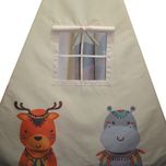 چادر بازی کودک مدل سرخپوستی طرح حیوانات کد PT510