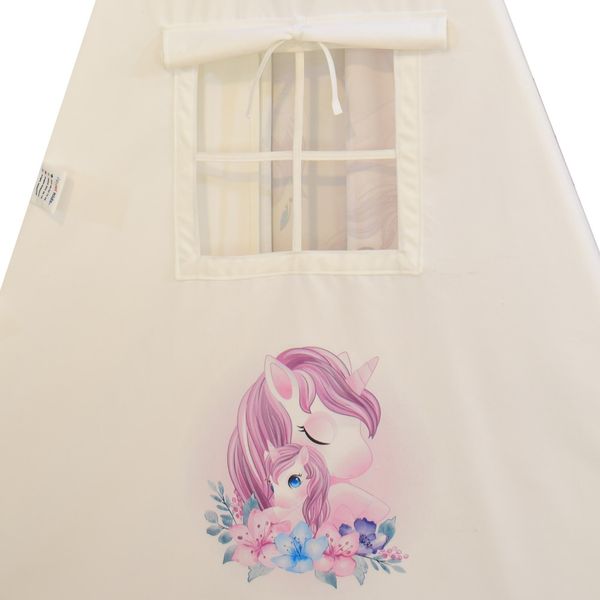 چادر بازی کودک مدل سرخپوستی طرح تکشاخ کد PT512