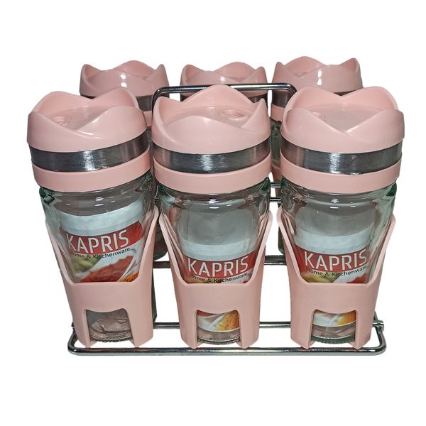 ست جا ادویه 6 پارچه کاپریس مدل فلورا کد 05