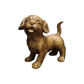 مجسمه برنزی مدل توله بازیگوش طرح پتینه کد 2CHINA