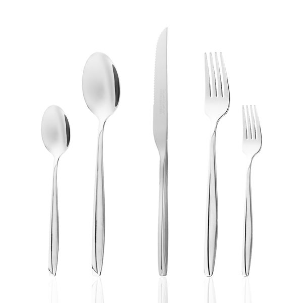 سرویس قاشق، چنگال و کارد استیل 146 پارچه 30 نفره کابان مدل 019