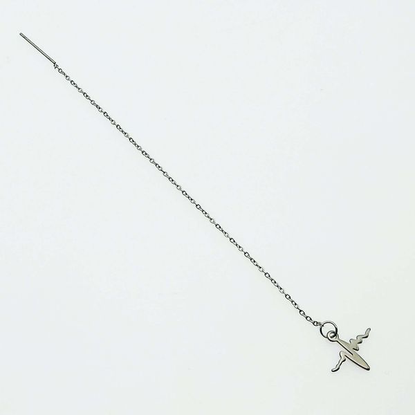 گوشواره زنانه مدل بخیه ای طرح ضربان کد 480GUZ*543