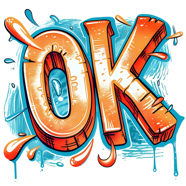 برچسب اتویی و حرارتی لباس طرح OK