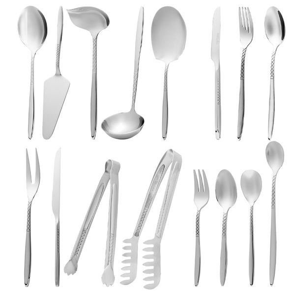 سرویس قاشق، چنگال و کارد استیل 151 پارچه 30 نفره کابان مدل 166