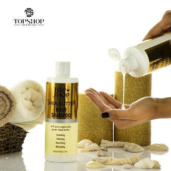 شامپو بدن تاپ شاپ مدل روغن شی باتر حجم 500 میلی لیتر