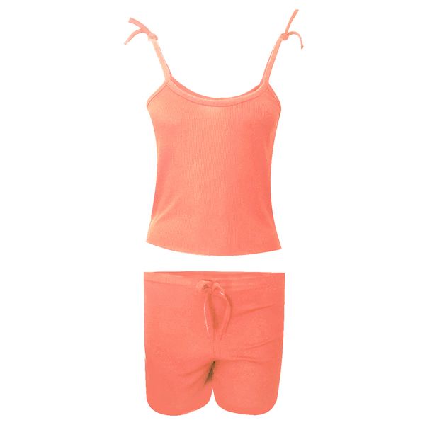 ست تاپ و شلوارک زنانه مدل SIMPLE کد tm-2287