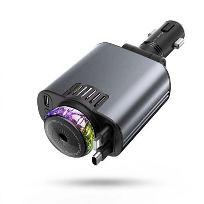 شارژر فندکی خودرو W&O مدل Starlight پنج کاره با رایحه افشانی و نورپردازی