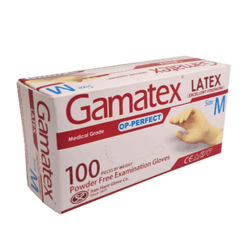 دستکش لاتکس اوپی پرفکت گاماتکس بسته 100 عددی