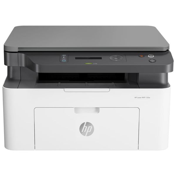 «پرینتر چندکاره لیزری اچ‌پی مدل Laser MFP 135w وایرلس (Wi-Fi) با قابلیت چاپ، کپی و اسکن - مناسب برای استفاده خانگی و اداری»