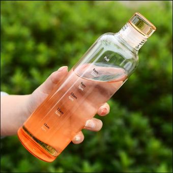 بطری آب پیرکس لیبل زماندار 550 میل نارنجی