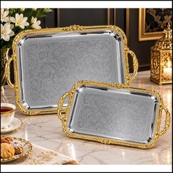 سینی استیل دسته‌دار مدل آنا 4 رنگ ثابت
