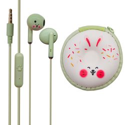 هندزفری کیکا طرح فانتزی دونات مدل KA-202 به همراه کیف هندزفری