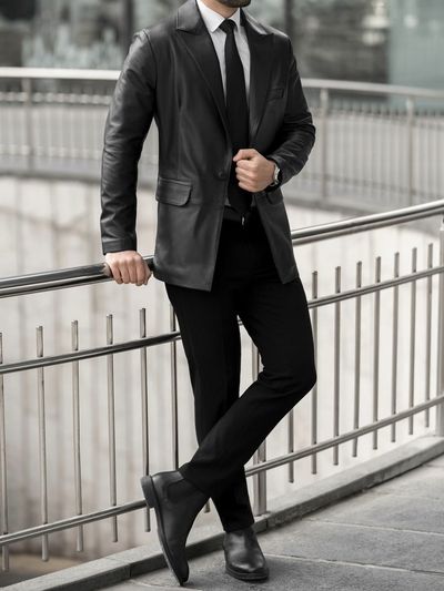 کـت چرم طبیعی کد c255