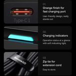 شارژر رومیزی 100 وات بیسوس مدل CCGP000101 با گارانتی شرکتی