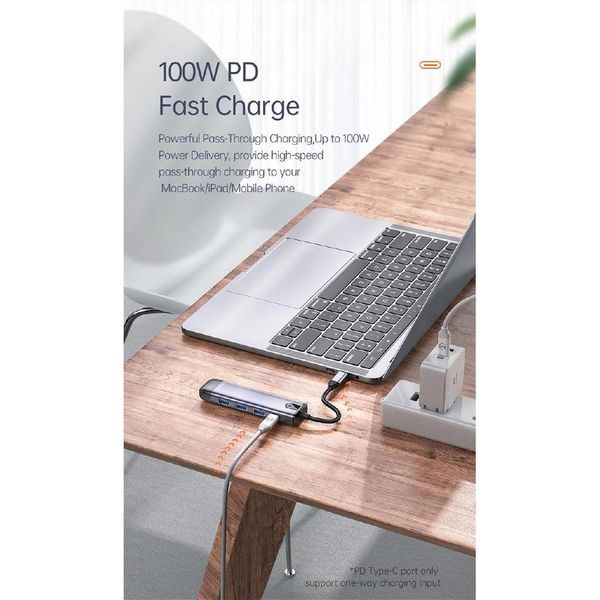 هاب 5 پورت USB-C مک دودو مدل HU-7750 با گارانتی شرکتی