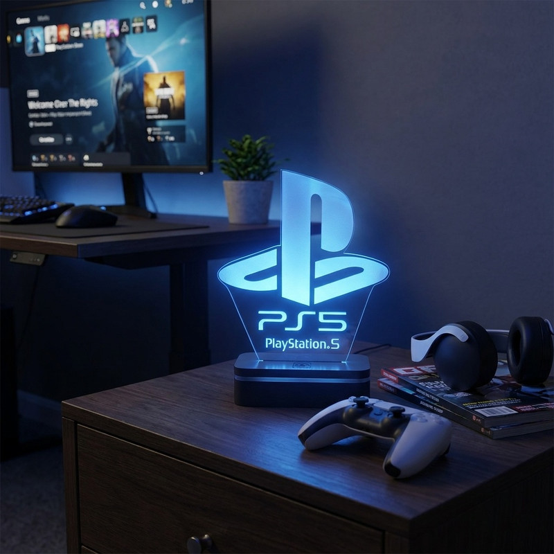 چراغ خواب طرح PS5 مدل هفت رنگ