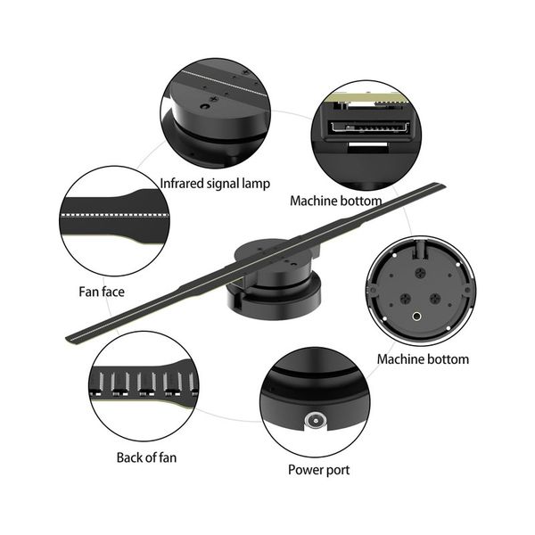 دستگاه LED هولوگرافی مدل هولوگرام فن سه بعدی p42