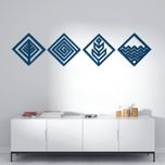 دیوارکوب مدل عناصر چهارگانه طرح لوزی مجموعه 4 عددی