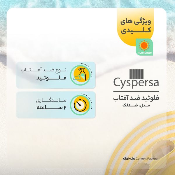 کرم ضدآفتاب بیرنگ سیسپرسا SPF50 مدل ضدلک مناسب برای انواع پوست، حجم 50 میلیلیتر