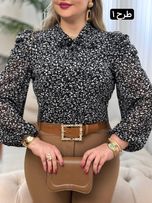 شومیز حریر ماه سو 3035