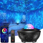 چراغ خواب رومیزی کهکشانی بلوتوث و اسپیکر دار مدل Starry Projector Light