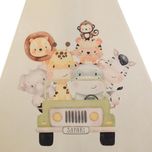 چادر بازی کودک مدل سرخپوستی طرح حیوانات سافاری کد PT503