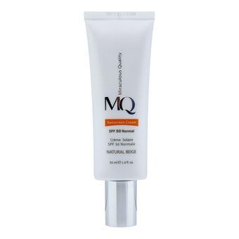 کرم ضدآفتاب رنگی ام کیو مدل NATURAL BEIGE-Normal، حجم 55 میلی‌لیتر