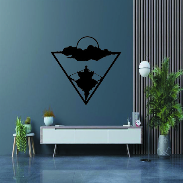 استیکر مدل چوبی طرح قایق کد S57