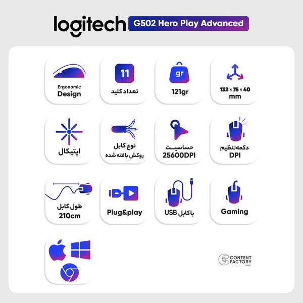 Mouse Gaming Logitech G502 Hero