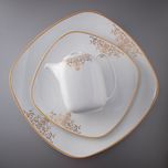 سرویس غذاخوری 98 پارچه چینی زرین ایران سری کواترو مدل مونت کارلو درجه یک