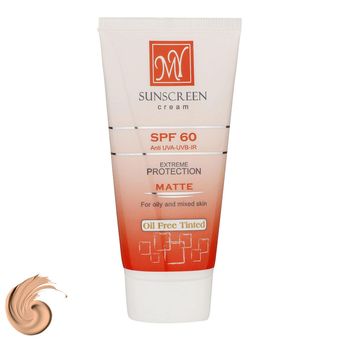 کرم ضدآفتاب رنگی مای مدل SPF60، مناسب پوست‌های چرب و مختلط، حجم 50 میلی‌لیتر