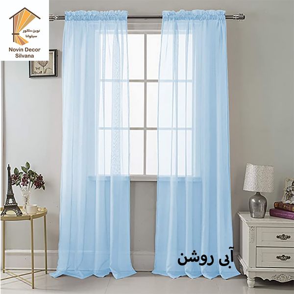 پرده نوین دکور سیلوانا مدل حریر پاکتی کد 028 سایز 280 × 140 سانتی متر