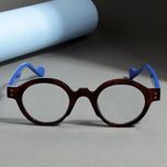 فریم عینک طبی گرد مدل SZ2003 Light Navy Umber مناسب برای صورت گرد و بیضی