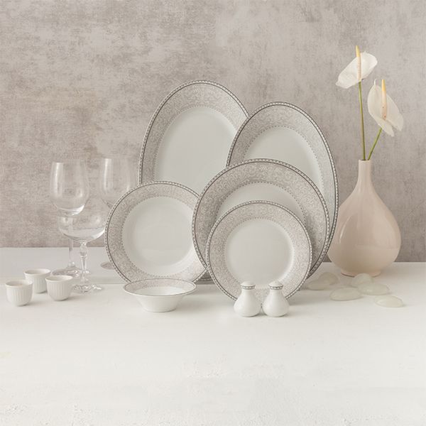 سرویس غذاخوری 28 پارچه چینی زرین ایران سری ایتالیااف مدل Florance 2 درجه عالی