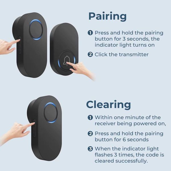 زنگ بی سیم مدل ML007-B به همراه شستی