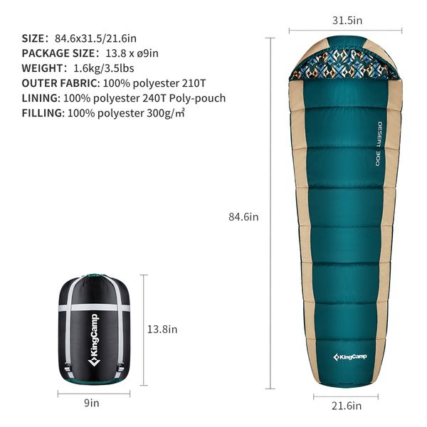 کیسه خواب کینگ کمپ مدل KS2023