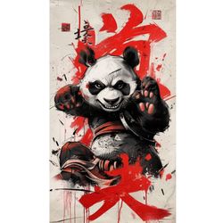 برچسب حرارتی لباس یا استیکر اتویی پاندای کونگفوکار