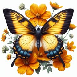 برچسب حرارتی لباس یا استیکر اتویی DTF پروانه قهوه ای