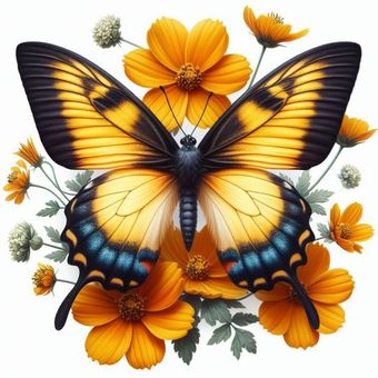 برچسب حرارتی لباس یا استیکر اتویی DTF پروانه قهوه ای