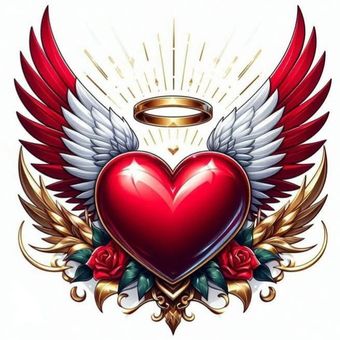 برچسب حرارتی لباس یا استیکر اتویی مدل پرواز دل