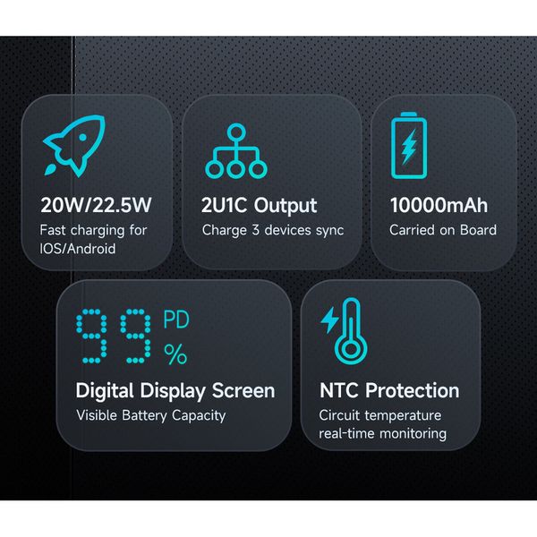 پاوربانک 10000 مکدودو 388 - 22.5 واتی