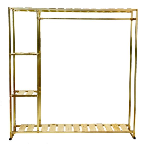 رگال لباس و کمد باز فلز و چوب مدل روشنک