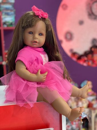 عروسک سیلیکونی مو بلند سیاه