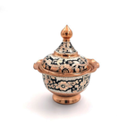 قندان لب کنگره مسی نقره کوب الماس تراش