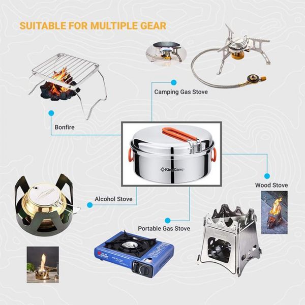 ظروف سفری کینگ کمپ مدل Adventure II کد KA2008 مجموعه 17 عددی