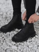 بوت‌ چرم طبیعی مشکی Forli کد sho186